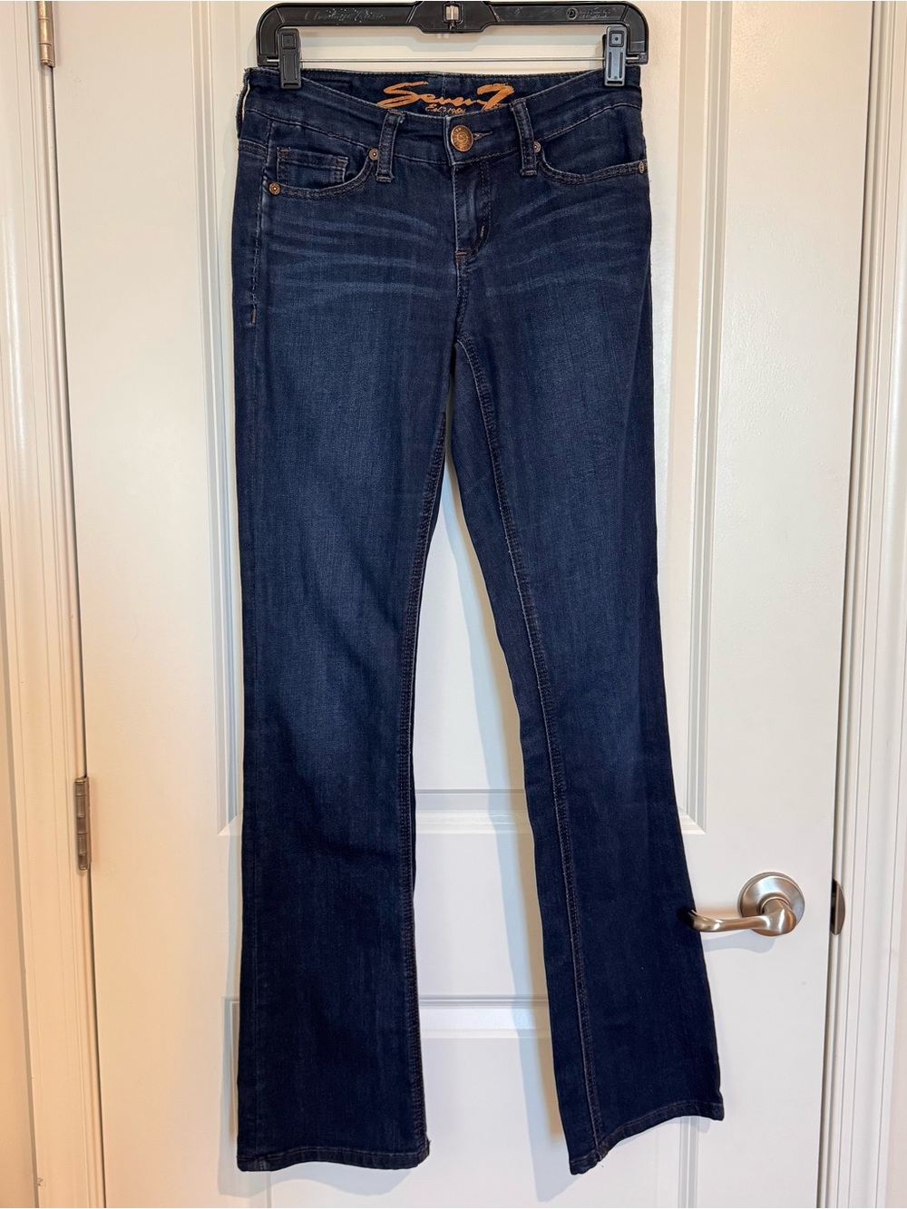 Seven 7 For All Mankind Baby Bootcut Jeans Denim EUC Womens Sz 26 Med Wash